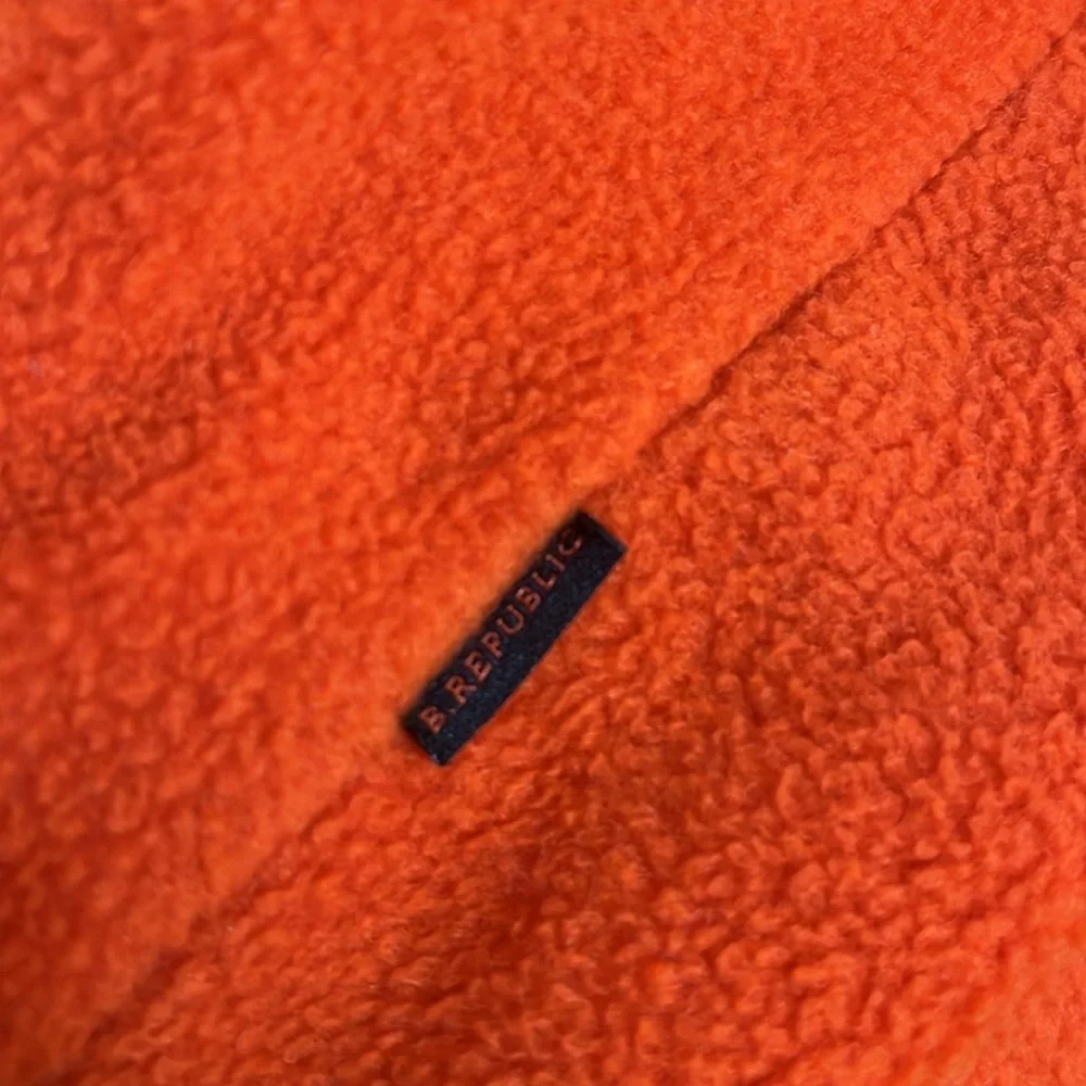 Banana Republic Orange Fleece Zip Hooded Jacket